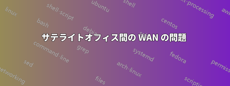 サテライトオフィス間の WAN の問題