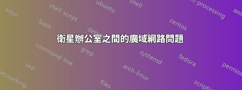 衛星辦公室之間的廣域網路問題