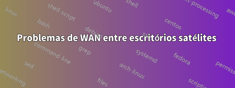 Problemas de WAN entre escritórios satélites