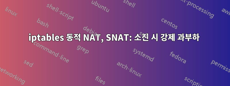 iptables 동적 NAT, SNAT: 소진 시 강제 과부하