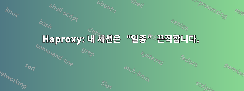 Haproxy: 내 세션은 "일종" 끈적합니다.