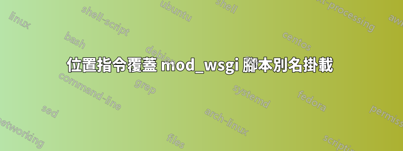 位置指令覆蓋 mod_wsgi 腳本別名掛載