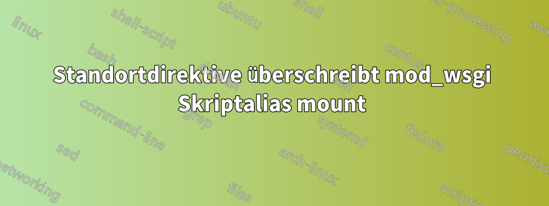 Standortdirektive überschreibt mod_wsgi Skriptalias mount