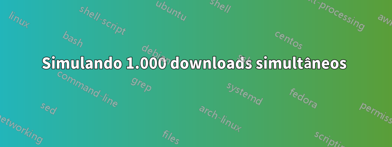 Simulando 1.000 downloads simultâneos