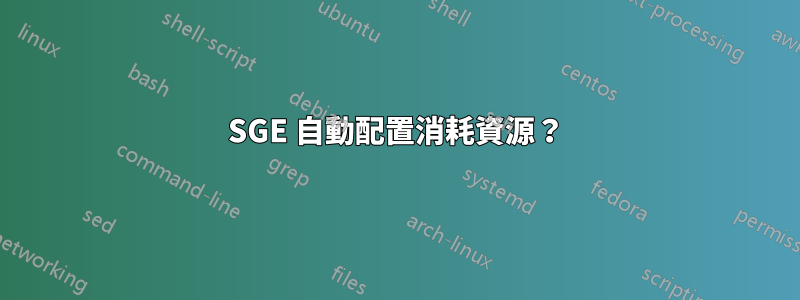 SGE 自動配置消耗資源？