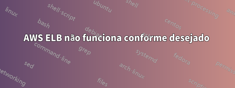 AWS ELB não funciona conforme desejado
