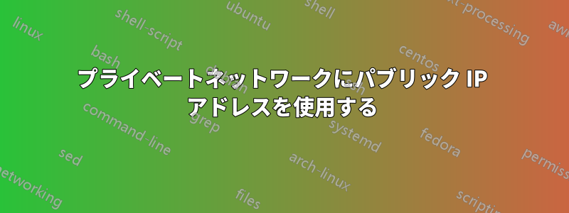 プライベートネットワークにパブリック IP アドレスを使用する