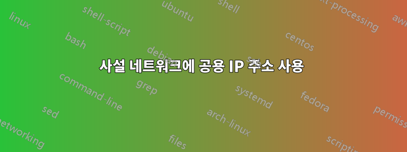 사설 네트워크에 공용 IP 주소 사용