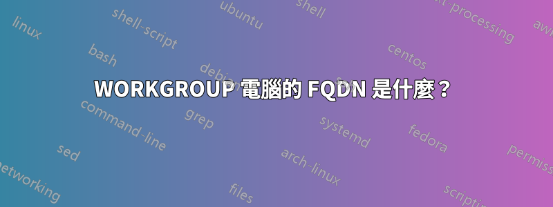WORKGROUP 電腦的 FQDN 是什麼？