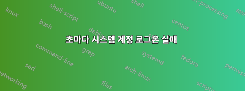30초마다 시스템 계정 로그온 실패