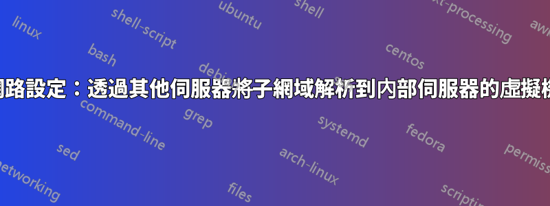 網路設定：透過其他伺服器將子網域解析到內部伺服器的虛擬機