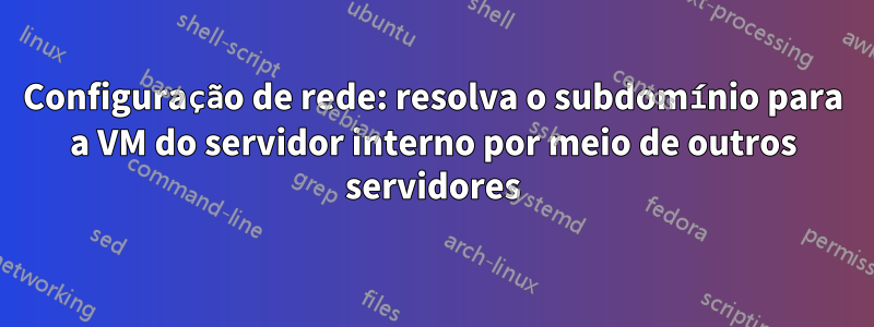 Configuração de rede: resolva o subdomínio para a VM do servidor interno por meio de outros servidores
