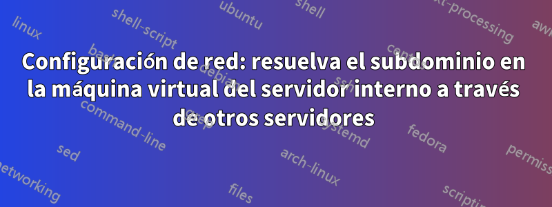 Configuración de red: resuelva el subdominio en la máquina virtual del servidor interno a través de otros servidores