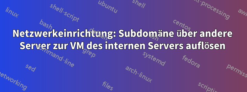 Netzwerkeinrichtung: Subdomäne über andere Server zur VM des internen Servers auflösen