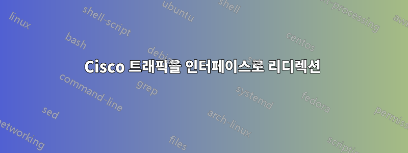 Cisco 트래픽을 인터페이스로 리디렉션