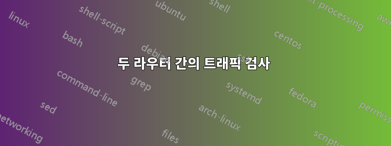 두 라우터 간의 트래픽 검사