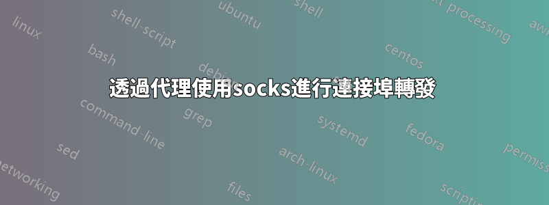 透過代理使用socks進行連接埠轉發