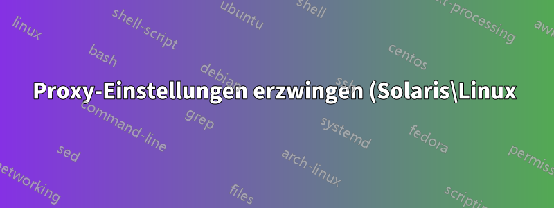 Proxy-Einstellungen erzwingen (Solaris\Linux)