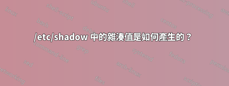 /etc/shadow 中的雜湊值是如何產生的?