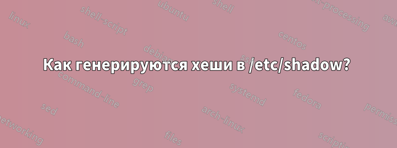 Как генерируются хеши в /etc/shadow?