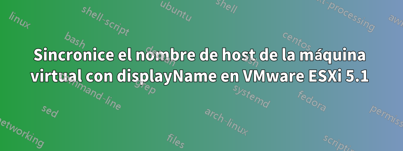 Sincronice el nombre de host de la máquina virtual con displayName en VMware ESXi 5.1