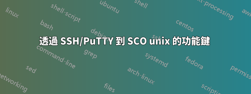 透過 SSH/PuTTY 到 SCO unix 的功能鍵