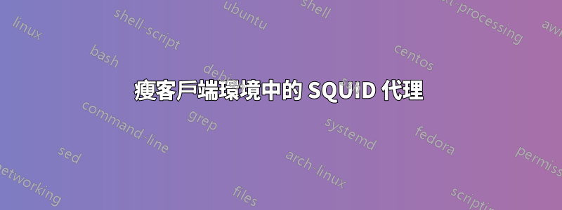 瘦客戶端環境中的 SQUID 代理