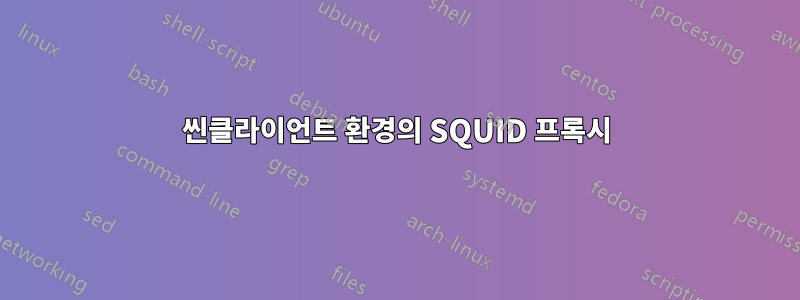 씬클라이언트 환경의 SQUID 프록시