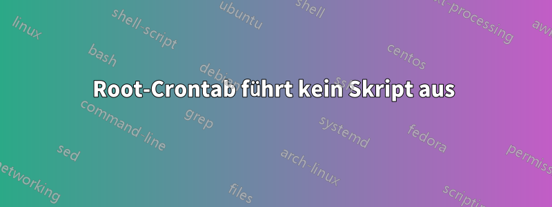 Root-Crontab führt kein Skript aus