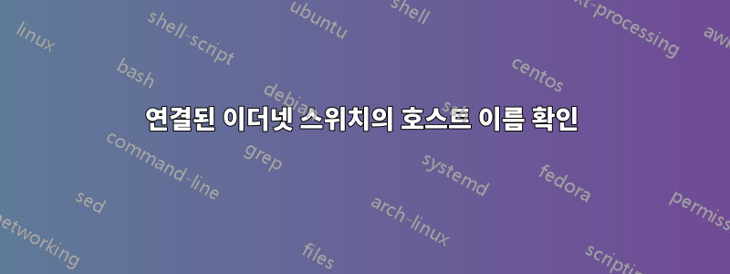 연결된 이더넷 스위치의 호스트 이름 확인
