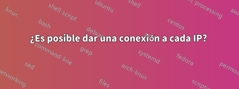 ¿Es posible dar una conexión a cada IP?