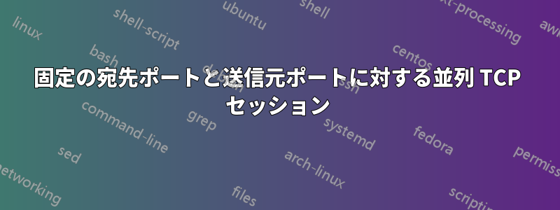 固定の宛先ポートと送信元ポートに対する並列 TCP セッション