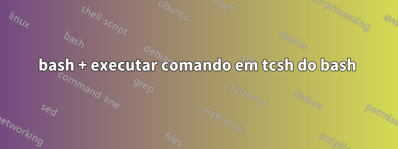 bash + executar comando em tcsh do bash