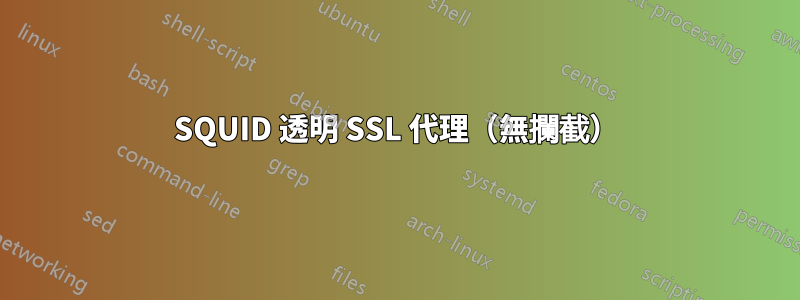 SQUID 透明 SSL 代理(無攔截)