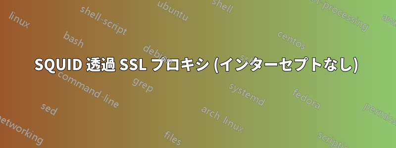 SQUID 透過 SSL プロキシ (インターセプトなし)