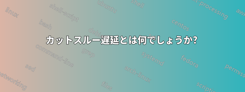 カットスルー遅延とは何でしょうか?