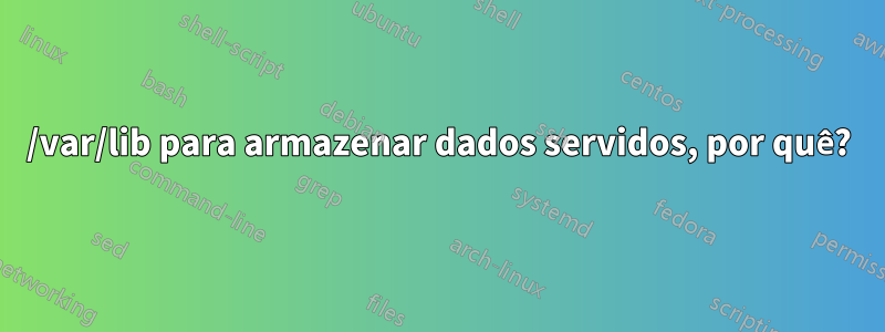 /var/lib para armazenar dados servidos, por quê?