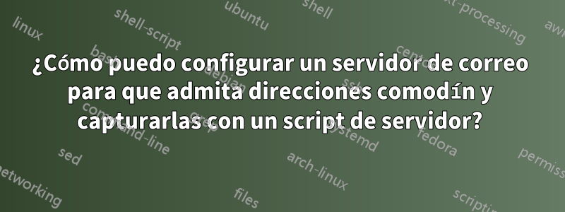 ¿Cómo puedo configurar un servidor de correo para que admita direcciones comodín y capturarlas con un script de servidor?