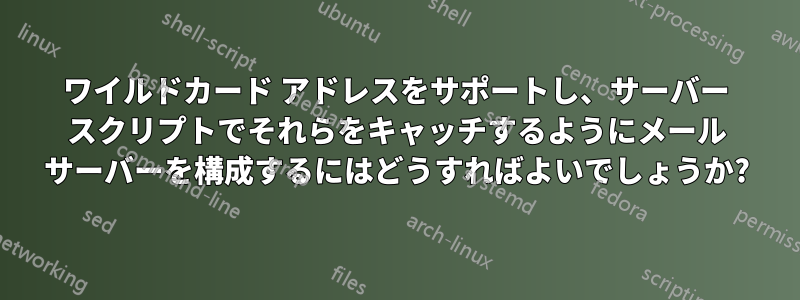 ワイルドカード アドレスをサポートし、サーバー スクリプトでそれらをキャッチするようにメール サーバーを構成するにはどうすればよいでしょうか?