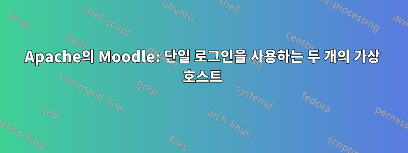 Apache의 Moodle: 단일 로그인을 사용하는 두 개의 가상 호스트