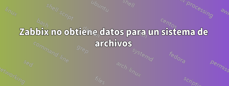Zabbix no obtiene datos para un sistema de archivos