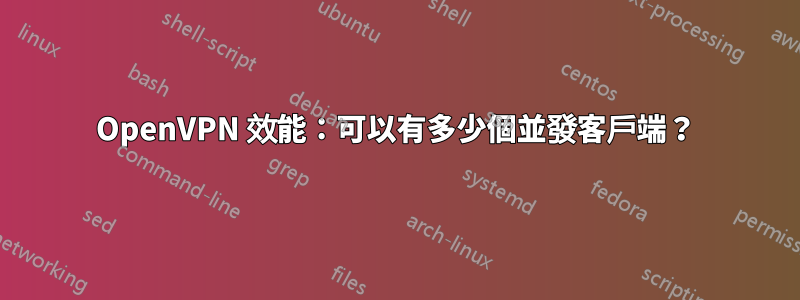 OpenVPN 效能：可以有多少個並發客戶端？