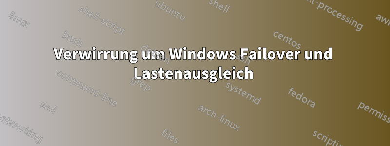 Verwirrung um Windows Failover und Lastenausgleich