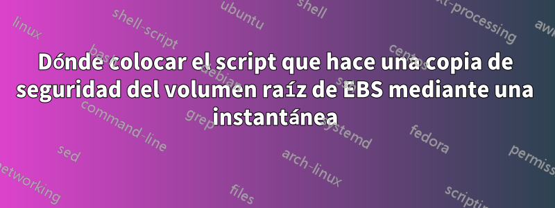 Dónde colocar el script que hace una copia de seguridad del volumen raíz de EBS mediante una instantánea