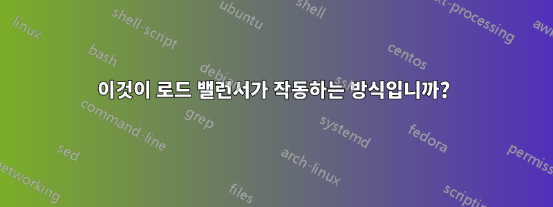 이것이 로드 밸런서가 작동하는 방식입니까?