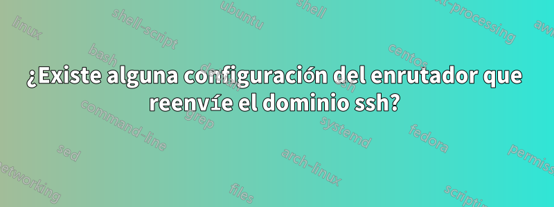 ¿Existe alguna configuración del enrutador que reenvíe el dominio ssh?