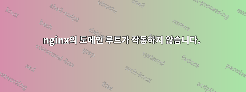nginx의 도메인 루트가 작동하지 않습니다.