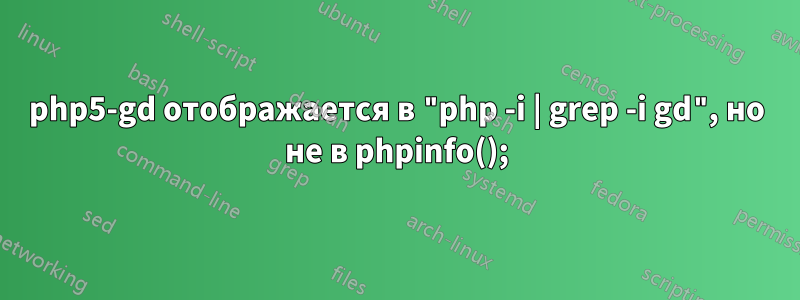 php5-gd отображается в "php -i | grep -i gd", но не в phpinfo();