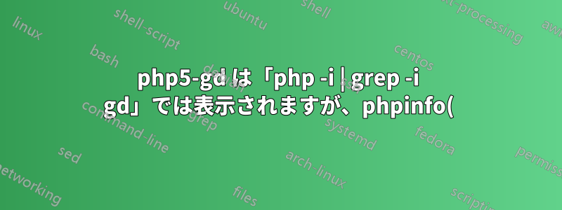 php5-gd は「php -i | grep -i gd」では表示されますが、phpinfo() では表示されません。
