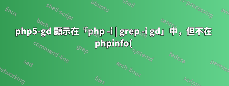 php5-gd 顯示在「php -i | grep -i gd」中,但不在 phpinfo() 中顯示;